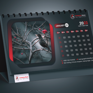 Calendario 2025 Personalizable PSD - Diseño de escritorio editable en Photoshop